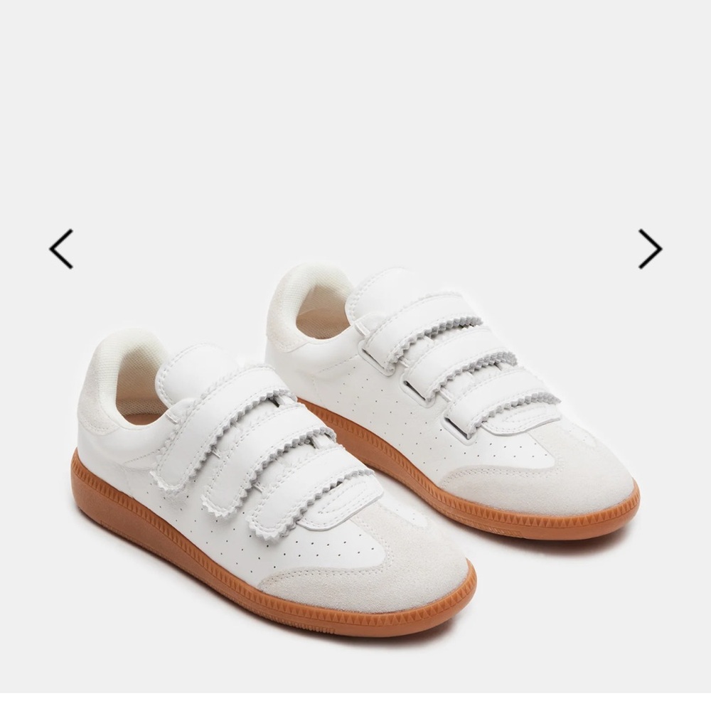 Steve Madden White Velcro Sneakers Never Worn